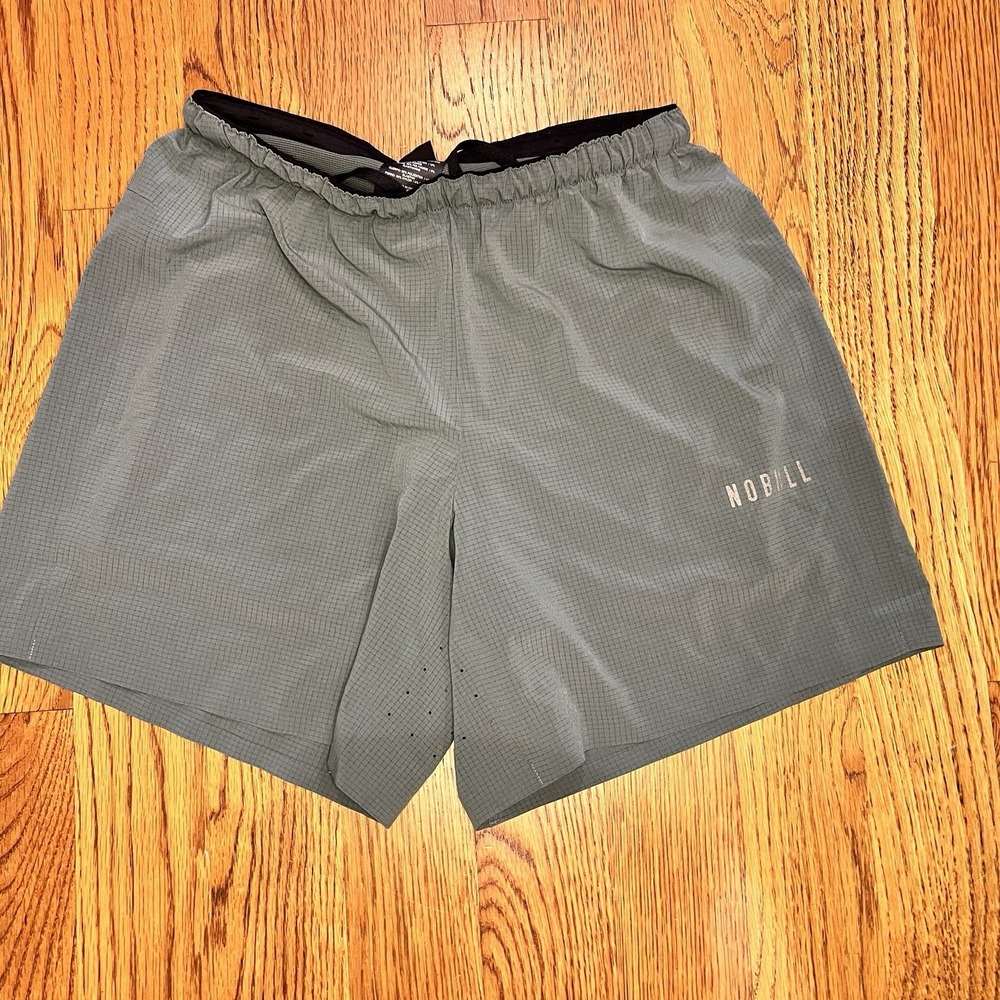 NOBULL Mens M Training Shorts Olive Green 7" Inseam CrossFit Gym Running Workout